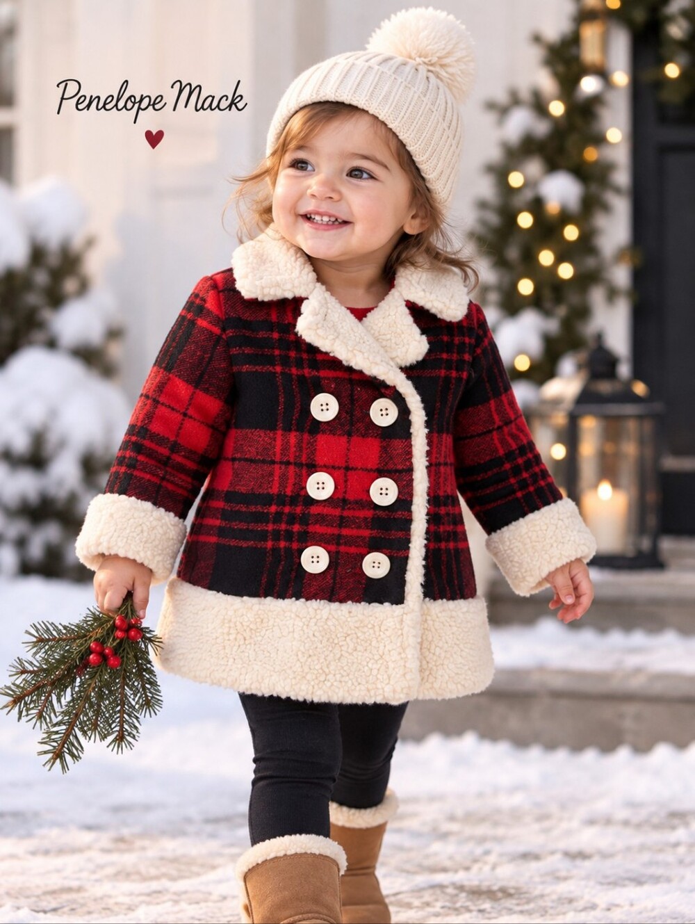 Penelope Mack Double Breasted 18m Baby Girl Warm Winter Coat